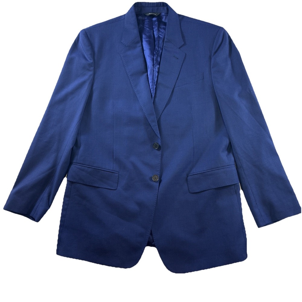 Paul Smith London The Byard Checkered Wool Blazer Men's 42R Blue Made In Italy
